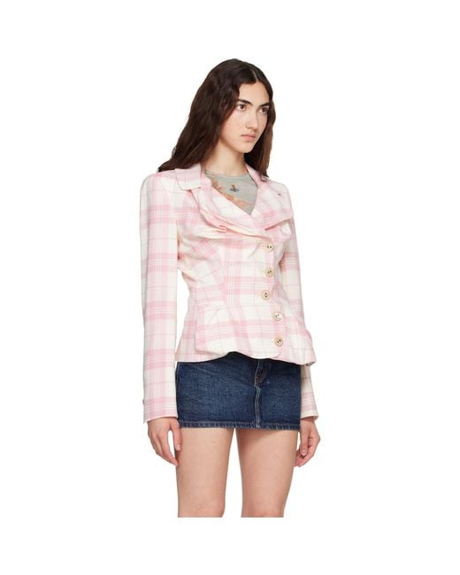 Vivienne Westwood White Off- Drunken Tailored Blazer