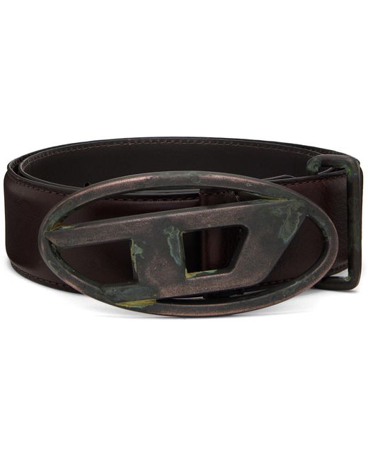 DIESEL Black B-1Dr Belt for men