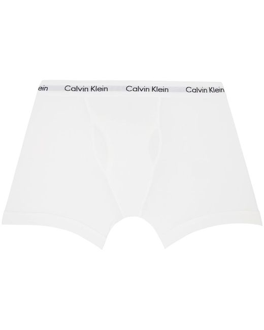 Ensemble de trois boxers blancs Calvin Klein pour homme en coloris Black