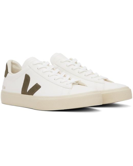 Veja Black White & Brown Campo Leather Sneakers for men