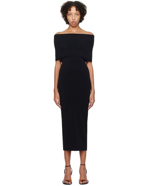 Wardrobe NYC Black Off-the-shoulder Midi Dress