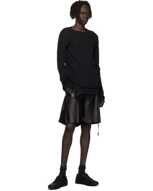 Ann Demeulemeester Black Milton Low-Top Boxing Sneakers for men