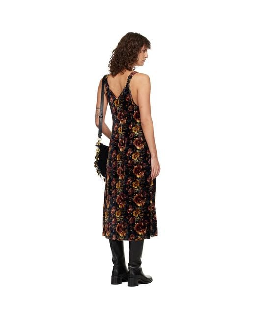 R13 Black Grunge Slip Dress