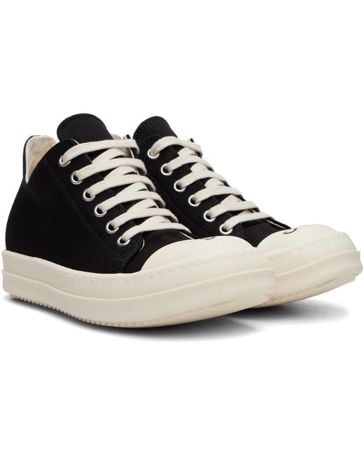 Rick Owens Black Tower Low Sneaks Sneakers