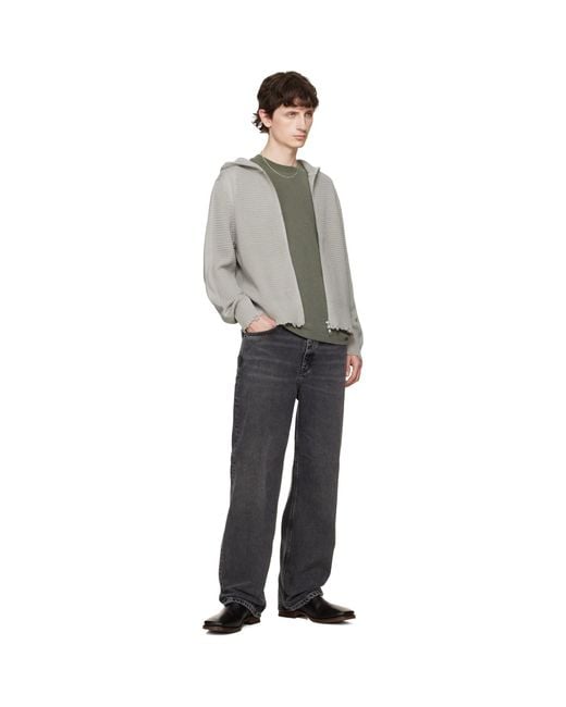 Won Hundred Gray Glasgow Knit Hoodie for men