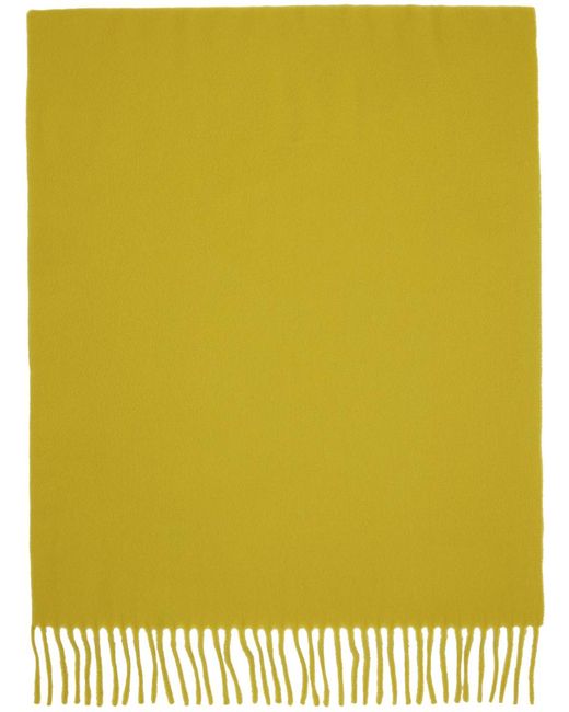 Acne Yellow Oversized Scarf for men