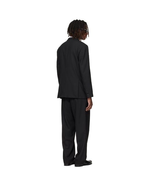HUGO Black Two-Piece Modern-Fit Stretch Twill Suit for men