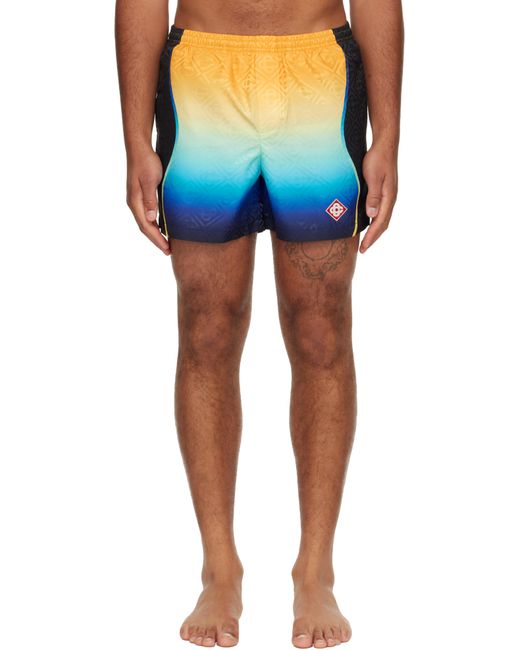 Casablanca Blue Gradient Jacquard Swim Shorts for men