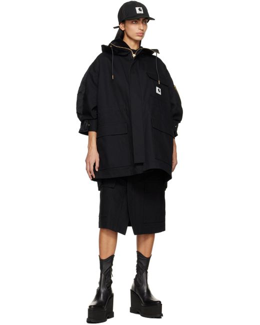 Sacai Black Carhartt Wip Edition Coat for men