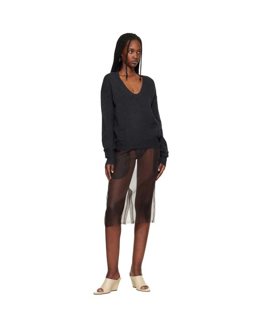 Commission Black U Neck Sweater