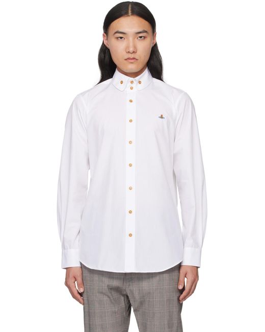 Vivienne Westwood White 2 Button Krall Shirt for men