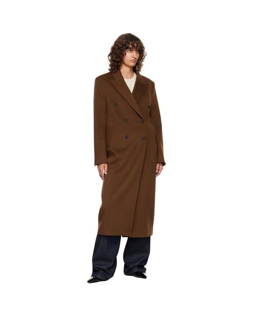 Loulou de Saison Black Rosco Double Breasted Long Coat