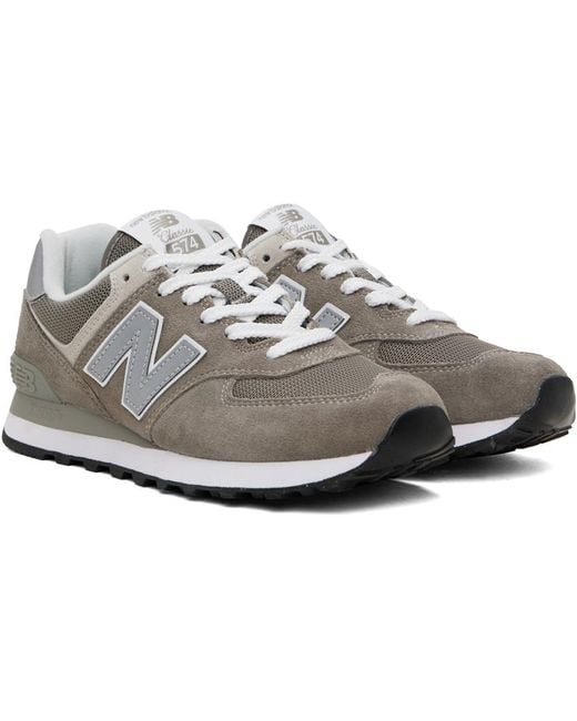 New Balance Black Gray 574 Core Sneakers for men