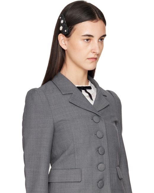 ShuShu/Tong Black Rhinestone Flower Hair Clip