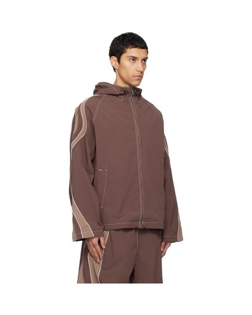 ERL Brown Ufo Track Jacket for men