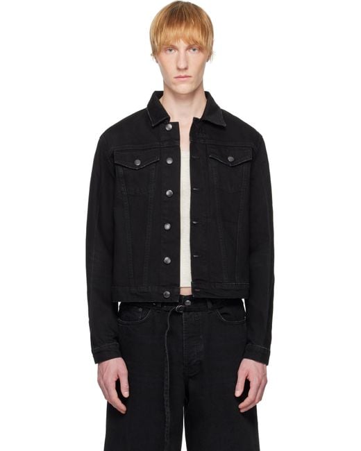032c Black Down To Earth Boxy Denim Jacket for men