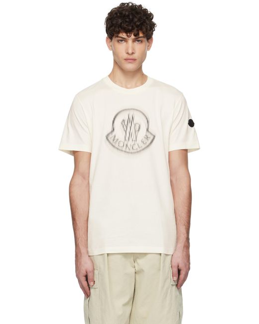 Moncler メンズ オフホワイト S/S Tシャツの通販はau PAY マーケット