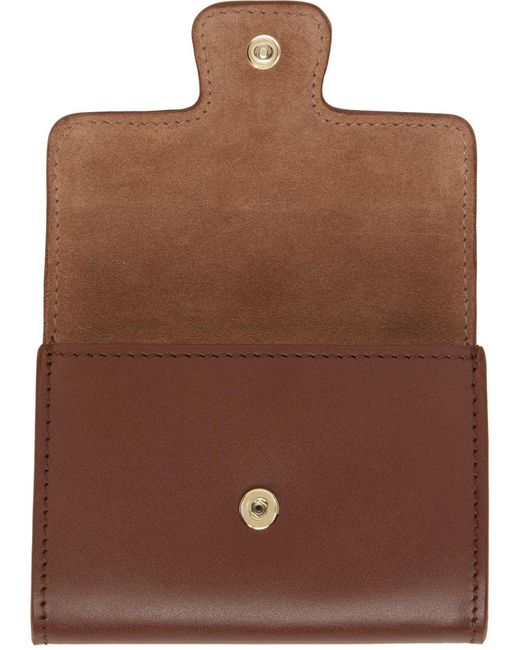 A.P.C. . Brown Astra Compact Card Holder