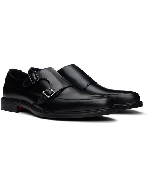 Chaussures à boucles noires en cuir HUGO pour homme en coloris Black