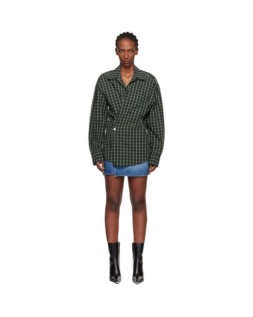 Alexander Wang Black Pre-Styled Wrap Minidress