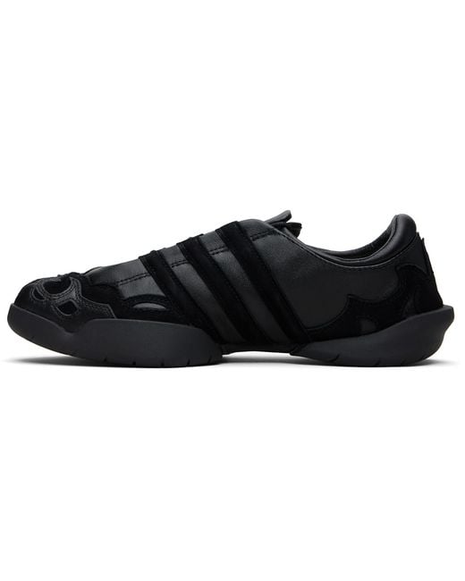 Y-3 Black Regu Leather Sneakers