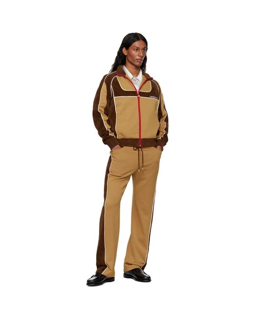 Casablanca Multicolor Chenille Panelled Track Pants for men