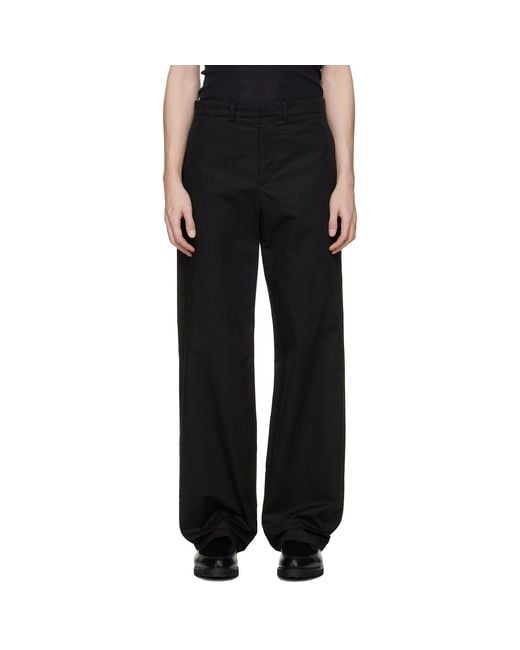 Rier Black Cotton Trousers for men