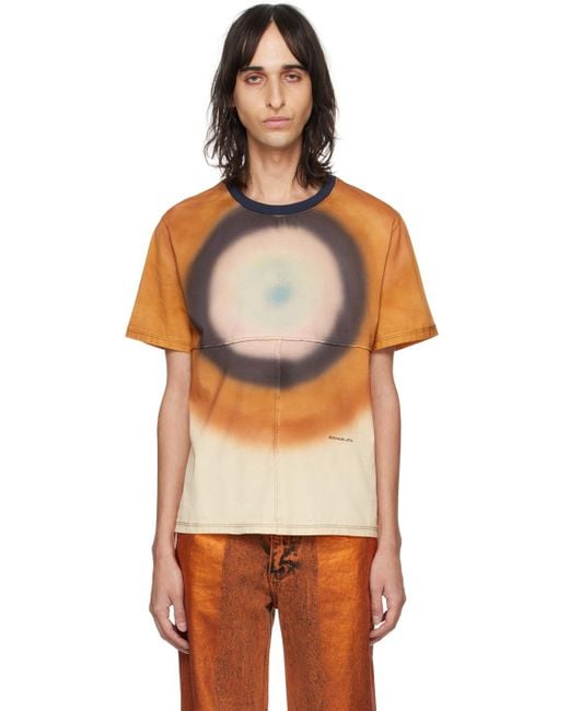 メンズ Eckhaus Latta &ブラウン Lapped Tシャツ Orange