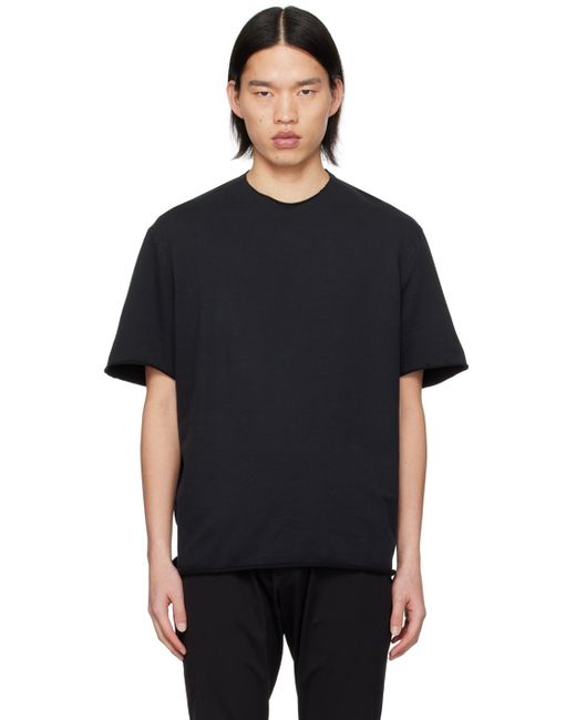 T-shirt noir à bords bruts DEVOA pour homme en coloris Black