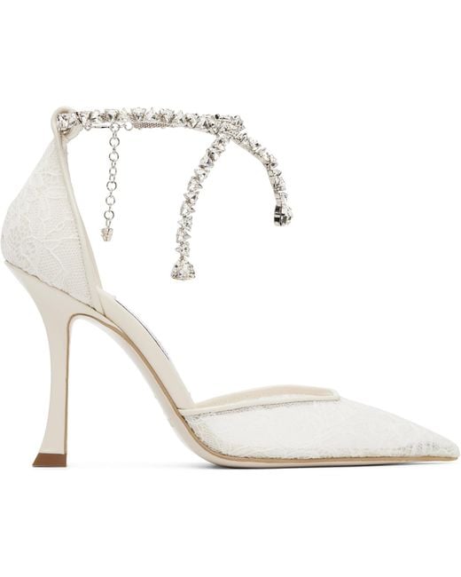 Jimmy Choo White Off- Stevie 100 Heels