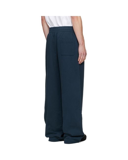 Casablanca Blue Drawstring Wideleg Sweatpants for men