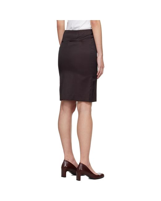 Our Legacy Black Burgundy Siren Midi Skirt