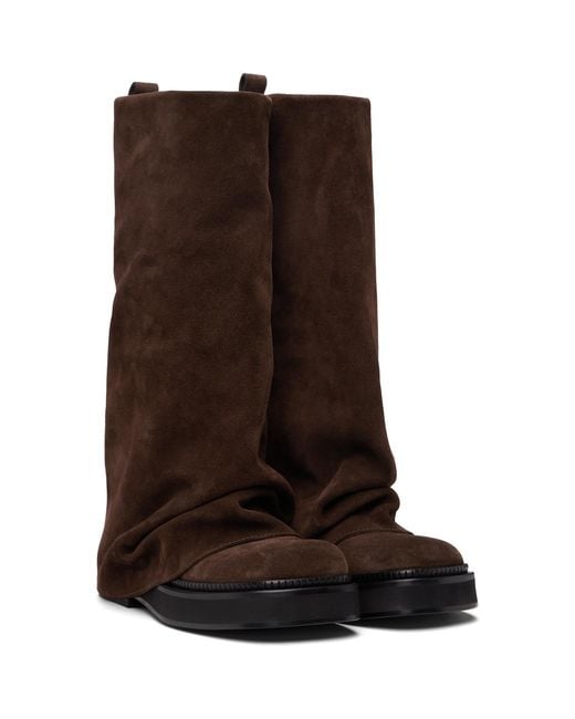 The Attico Brown Robin Combat Boots