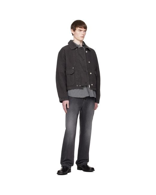 mfpen Black Courier Jacket for men