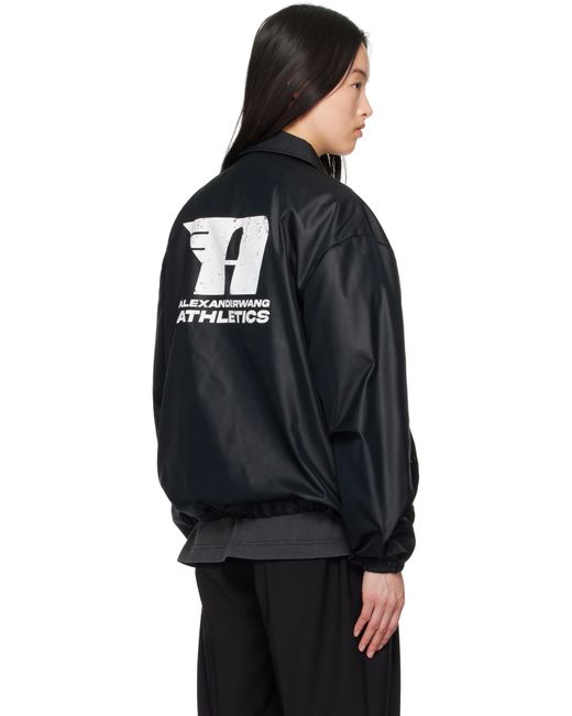 Alexander Wang Black Canvas Coach Jacket