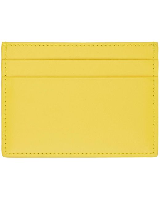 Dolce & Gabbana Yellow Leather Card Holder