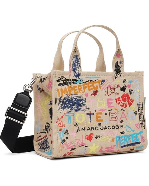 Marc Jacobs Multicolor 'The Punk Scribble Canvas Small' Tote