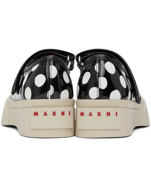 Marni Black & White Pablo Mary Jane Ballerina Flats
