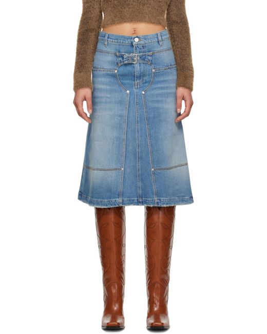 Stella McCartney Blue Vintage Denim Midi Skirt