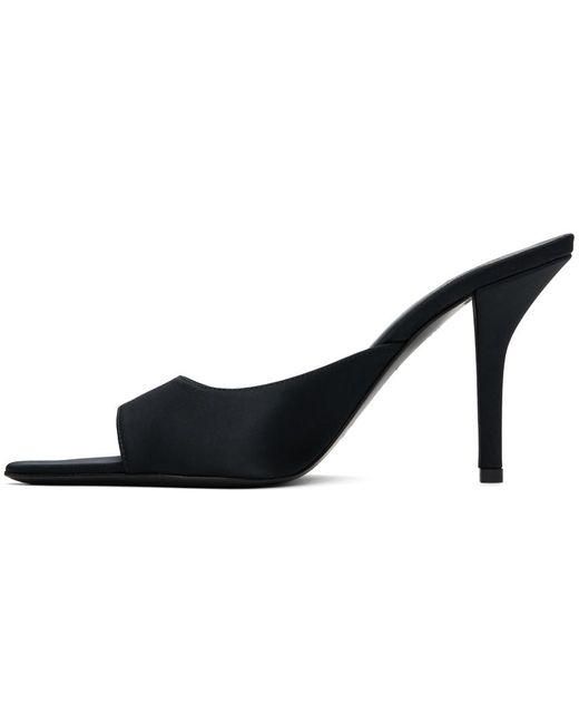 Sandales à talon aiguille perni 04 noires en satin Gia Borghini en coloris Black