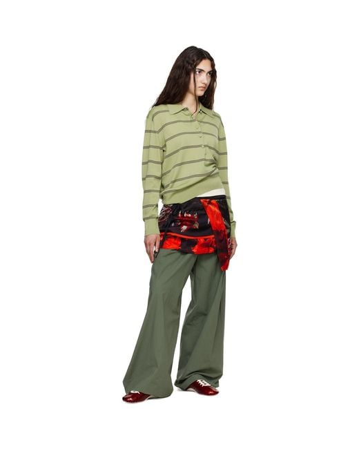 Dries Van Noten Red Printed Wrap Miniskirt