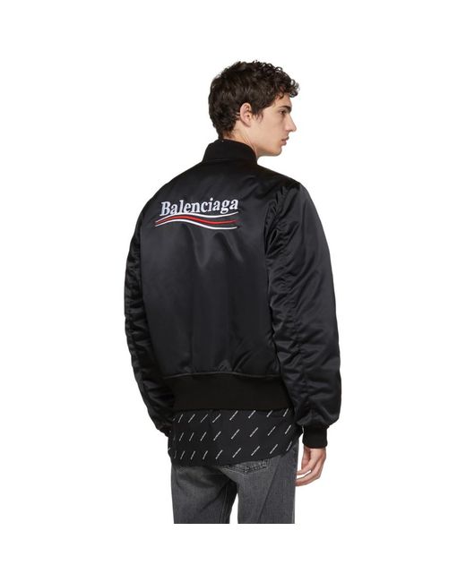 Balenciaga Black Campaign Bomber Jacket for Men | Lyst