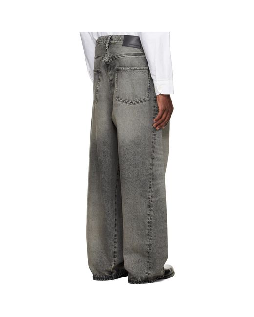 sunflower Gray Super Wide Twist Jeans for men