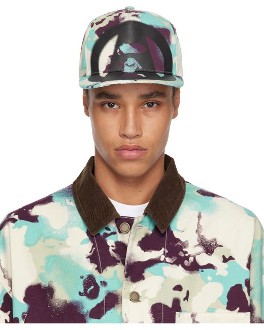 A Bathing Ape Green Map Camo Cap for men
