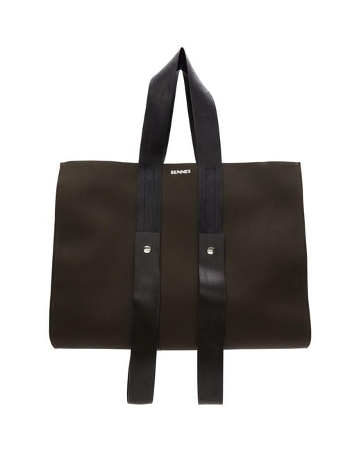 Sunnei Brown Parallelepipedo Bag for men