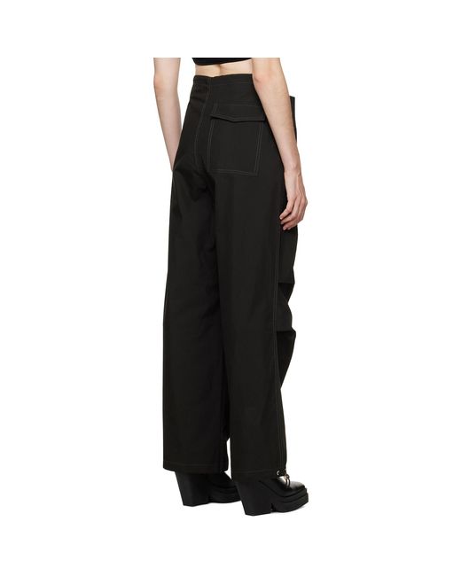 Dion Lee Black Toggle Parachute Trousers