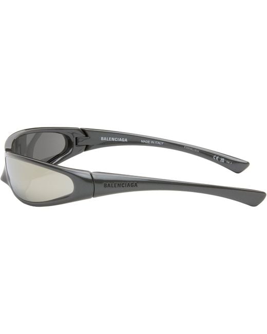 Balenciaga Black Mirrored Sunglasses for men
