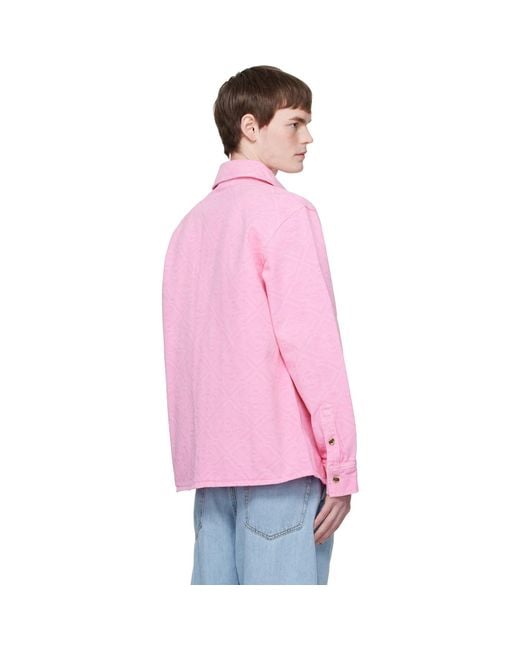Casablanca Pink Laser Monogram Shirt for men