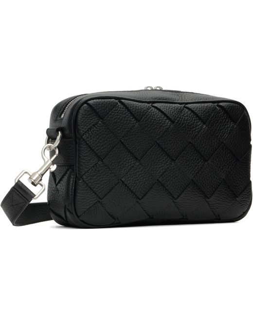 Bottega Veneta Black Small Intrecciato Camera Bag for men