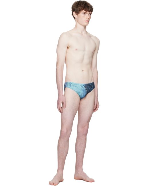 Slip De Bain Bleu À Imprimé Water Jean Paul Gaultier pour homme en coloris Blue